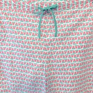 Talbots Watermelon Pink Green Drawstring Cotton pajama Pants Women Small NWT New